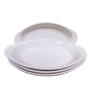 4 Diversified Ceramics Au Gratin Bowls Dishes DC-527 White Oval USA